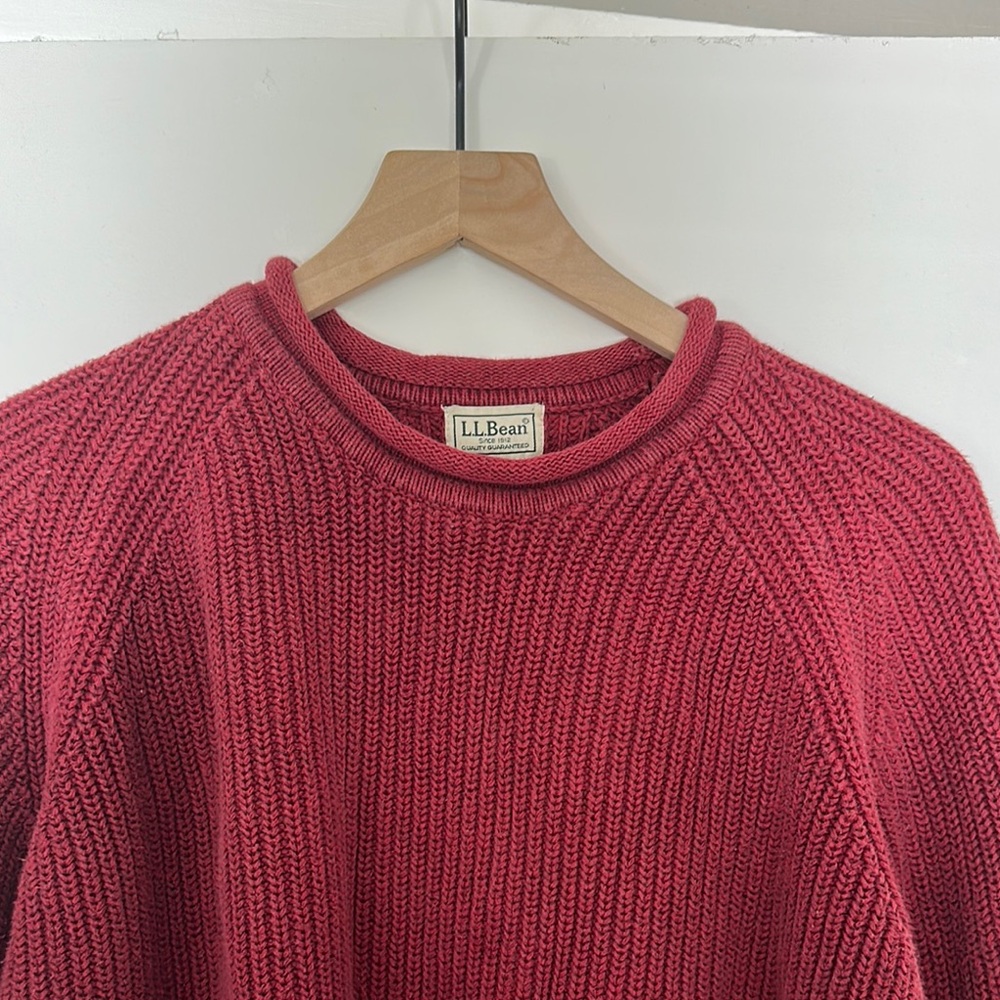 L.L. Bean Cherry Knit Pullover